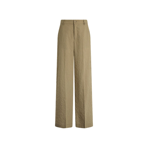 Liu Jo Pantaloni Pantaloni Donna ampi a righe Mossgreen - Francavilla Moda